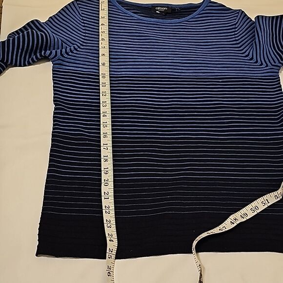 Olsen Henny Pullover Sweater in Black/White Stripe Size s - Picture 6 of 8